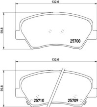 P 30 073X Brzdové destičky BREMBO XTRA LINE BREMBO