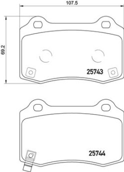 P 30 074 Brzdové destičky BREMBO