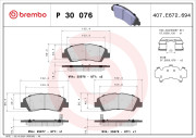 P 30 076 Brzdové destičky BREMBO