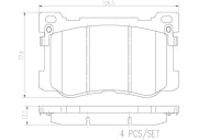 P30083N Sada brzdových destiček, kotoučová brzda PRIME LINE - Ceramic BREMBO