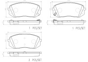 P30093N Sada brzdových destiček, kotoučová brzda PRIME LINE - Ceramic BREMBO