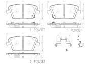 P30112N BREMBO sada brzdových platničiek kotúčovej brzdy P30112N BREMBO