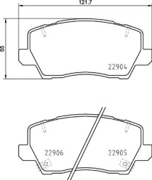 P 30 114 Brzdové destičky BREMBO