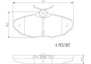 P36015N BREMBO sada brzdových platničiek kotúčovej brzdy P36015N BREMBO