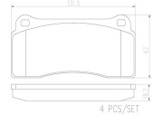 P36018N Sada brzdových destiček, kotoučová brzda PRIME LINE - Ceramic BREMBO