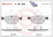 P 36 029 Brzdové destičky BREMBO