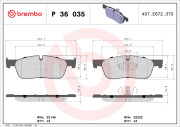 P 36 035 Brzdové destičky BREMBO