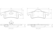 P37006N Sada brzdových destiček, kotoučová brzda PRIME LINE - Ceramic BREMBO