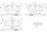 P37013N Sada brzdových destiček, kotoučová brzda PRIME LINE - Ceramic BREMBO