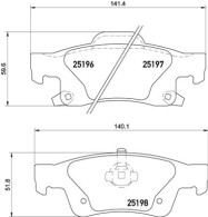 P 37 016 Brzdové destičky BREMBO