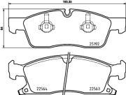 P37022N Sada brzdových destiček, kotoučová brzda PRIME LINE - Ceramic BREMBO