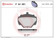 P 44 001 Brzdové destičky BREMBO