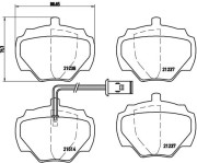 P 44 003 Brzdové destičky DIRECTIONAL BRAKE PADS BREMBO