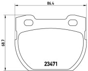 P44006N Sada brzdových destiček, kotoučová brzda PRIME LINE - Ceramic BREMBO