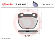 P 44 007 Brzdové destičky BREMBO