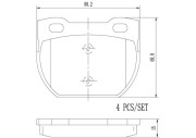 P44007N Sada brzdových destiček, kotoučová brzda PRIME LINE - Ceramic BREMBO