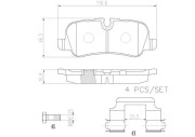 P44013N Sada brzdových destiček, kotoučová brzda PRIME LINE - Ceramic BREMBO