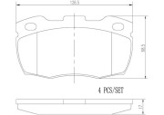 P44015N Sada brzdových destiček, kotoučová brzda PRIME LINE - Ceramic BREMBO