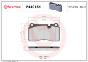 P44018N Sada brzdových destiček, kotoučová brzda PRIME LINE - Ceramic BREMBO