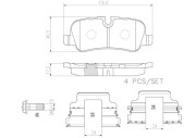 P44019N Sada brzdových destiček, kotoučová brzda PRIME LINE - Ceramic BREMBO