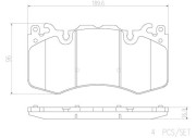 P44023N Sada brzdových destiček, kotoučová brzda PRIME LINE - Ceramic BREMBO