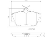 P46001N Sada brzdových destiček, kotoučová brzda PRIME LINE - Ceramic BREMBO