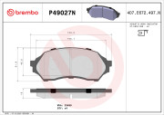 P49027N Sada brzdových destiček, kotoučová brzda PRIME LINE - Ceramic BREMBO