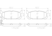 P49031N Sada brzdových destiček, kotoučová brzda PRIME LINE - Ceramic BREMBO