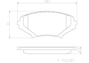 P49034N Sada brzdových destiček, kotoučová brzda PRIME LINE - Ceramic BREMBO