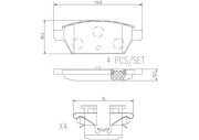 P49051N Sada brzdových destiček, kotoučová brzda PRIME LINE - Ceramic BREMBO