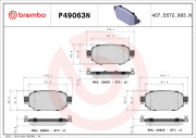 P49063N Sada brzdových destiček, kotoučová brzda PRIME LINE - Ceramic BREMBO