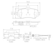 P50047N Sada brzdových destiček, kotoučová brzda PRIME LINE - Ceramic BREMBO