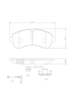 P50059N BREMBO sada brzdových platničiek kotúčovej brzdy P50059N BREMBO