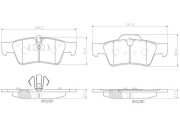 P50064N Sada brzdových destiček, kotoučová brzda PRIME LINE - Ceramic BREMBO