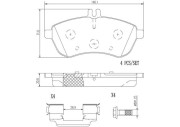 P50070N Sada brzdových destiček, kotoučová brzda PRIME LINE - Ceramic BREMBO