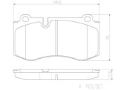 P50074N Sada brzdových destiček, kotoučová brzda PRIME LINE - Ceramic BREMBO