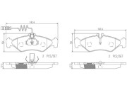 P50081N Sada brzdových destiček, kotoučová brzda PRIME LINE - Ceramic BREMBO