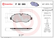 P 50 085 Brzdové destičky BREMBO