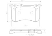 P50097N Sada brzdových destiček, kotoučová brzda PRIME LINE - Ceramic BREMBO