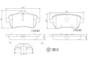 P50100N Sada brzdových destiček, kotoučová brzda PRIME LINE - Ceramic BREMBO