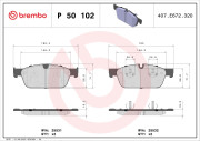 P 50 102 Brzdové destičky BREMBO