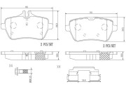 P50103N Sada brzdových destiček, kotoučová brzda PRIME LINE - Ceramic BREMBO