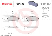 P50132N Sada brzdových destiček, kotoučová brzda PRIME LINE - Ceramic BREMBO