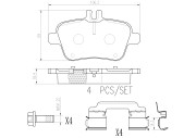 P50135N Sada brzdových destiček, kotoučová brzda PRIME LINE - Ceramic BREMBO