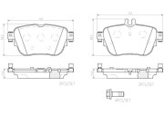 P50136N Sada brzdových destiček, kotoučová brzda PRIME LINE - Ceramic BREMBO