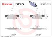 P50137N Sada brzdových destiček, kotoučová brzda PRIME LINE - Ceramic BREMBO