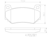 P52018N Sada brzdových destiček, kotoučová brzda PRIME LINE - Ceramic BREMBO