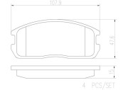 P54009N Sada brzdových destiček, kotoučová brzda PRIME LINE - Ceramic BREMBO