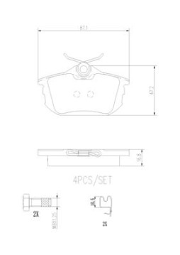 P54023N BREMBO sada brzdových platničiek kotúčovej brzdy P54023N BREMBO