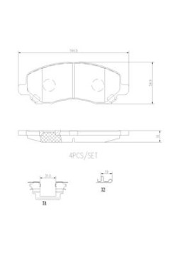 P54030N Sada brzdových destiček, kotoučová brzda PRIME LINE - Ceramic BREMBO